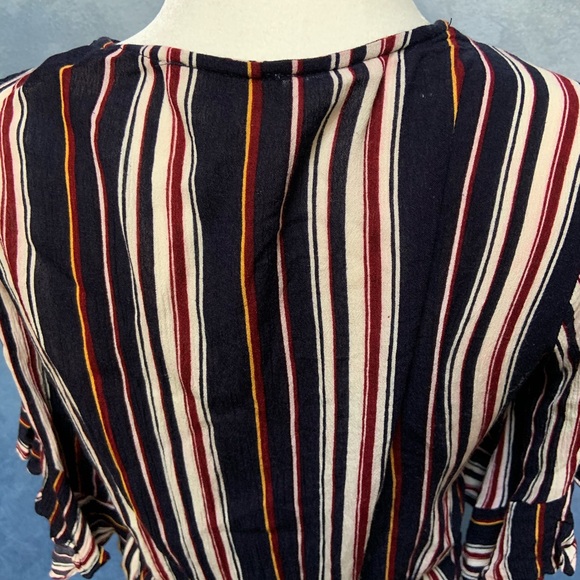 Red | Blue | Yellow Striped Peplum Top - Picture 10 of 10